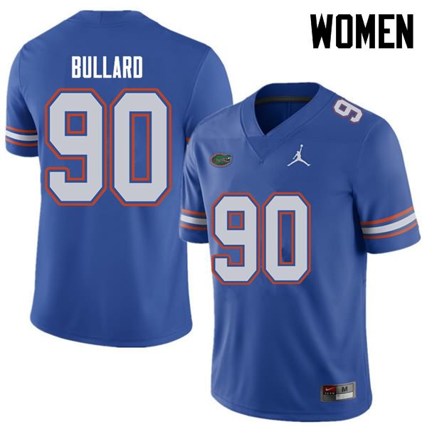 NCAA Florida Gators Jonathan Bullard Women's #90 Jordan Brand Royal Stitched Authentic College Football Jersey OWV2264ZE